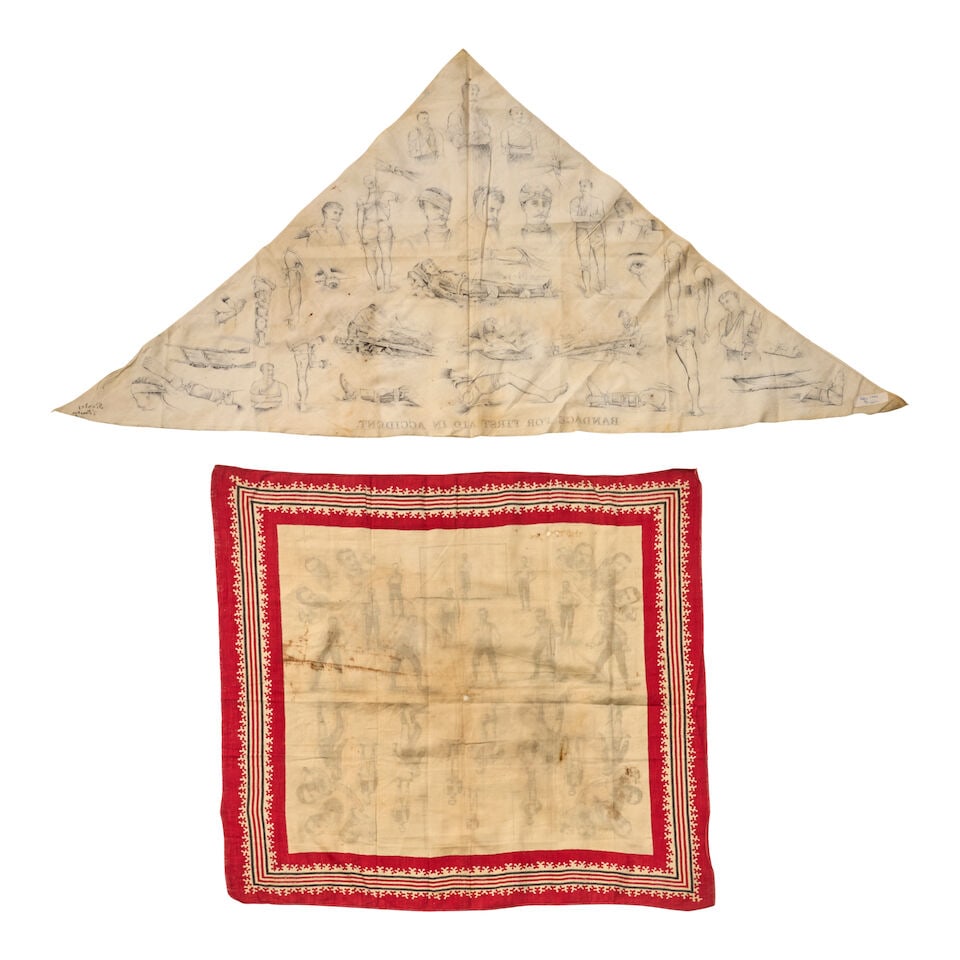 Rugby and First Aid Handkerchiefs United Kingdom, c. 1890 - 2