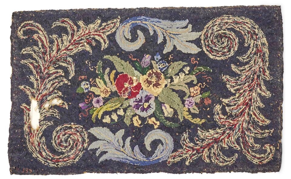 Three Floral Hooked Rugs Elinor Chace Larson (1908-89), North Scituate, Rhode Island, 1947-1953 - 2