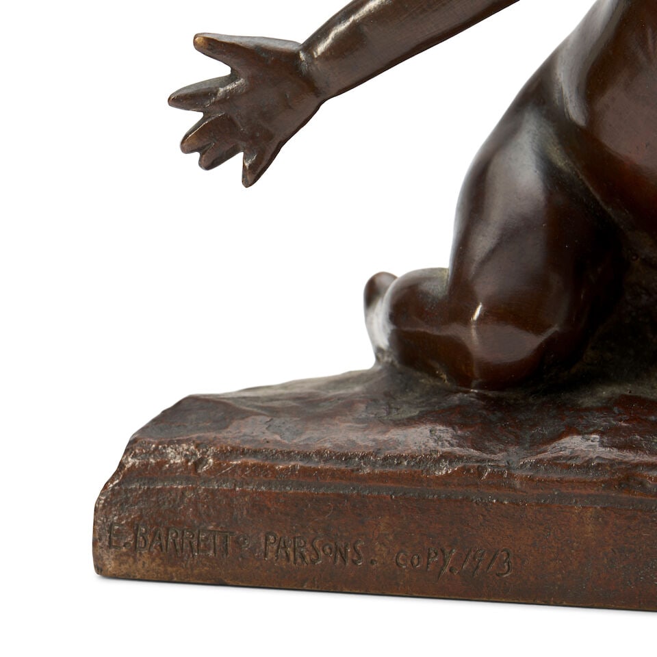 EDITH BARRETTO STEVENS PARSONS (1878-1956) Children Playing (A Pair of Bookends) 6 3/8 in. (16.2... - 2