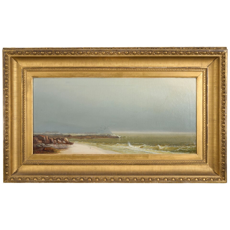 Harrison Bird Brown (1831-1915) A Misty Shoreline 13 x 27 in. (33 x 68.6 cm.) (Painted in 1865.) - 3