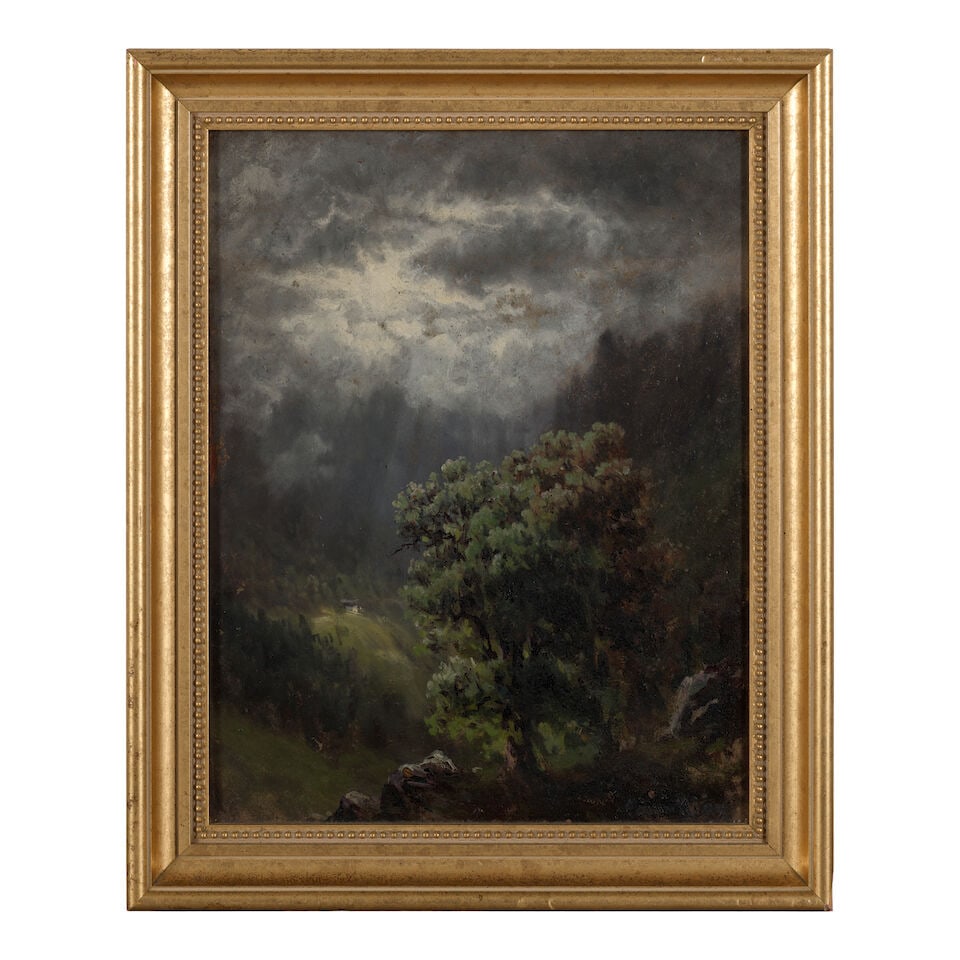 JOHN JOSEPH ENNEKING (1841-1916) Sunburst 14 x 11 in. (35.6 x 27.9 cm.) (Painted circa 1885.) - 3