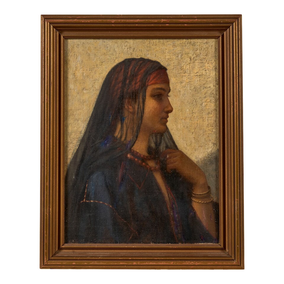 ERNEST WADSWORTH LONGFELLOW (1845-1921) Portrait of a Woman in Profile 13 3/4 x 10 1/2 in. (34.9... - 3