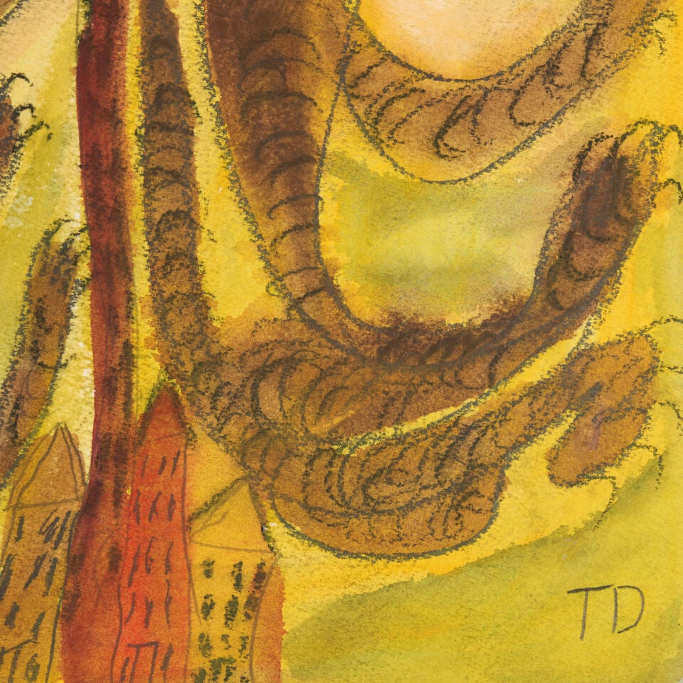 THORNTON DIAL (1928-2016) Cats in Town, 1991-1992 14 x 10 in. (35.5 x 25.4 cm.) (Executed in 199... - 4