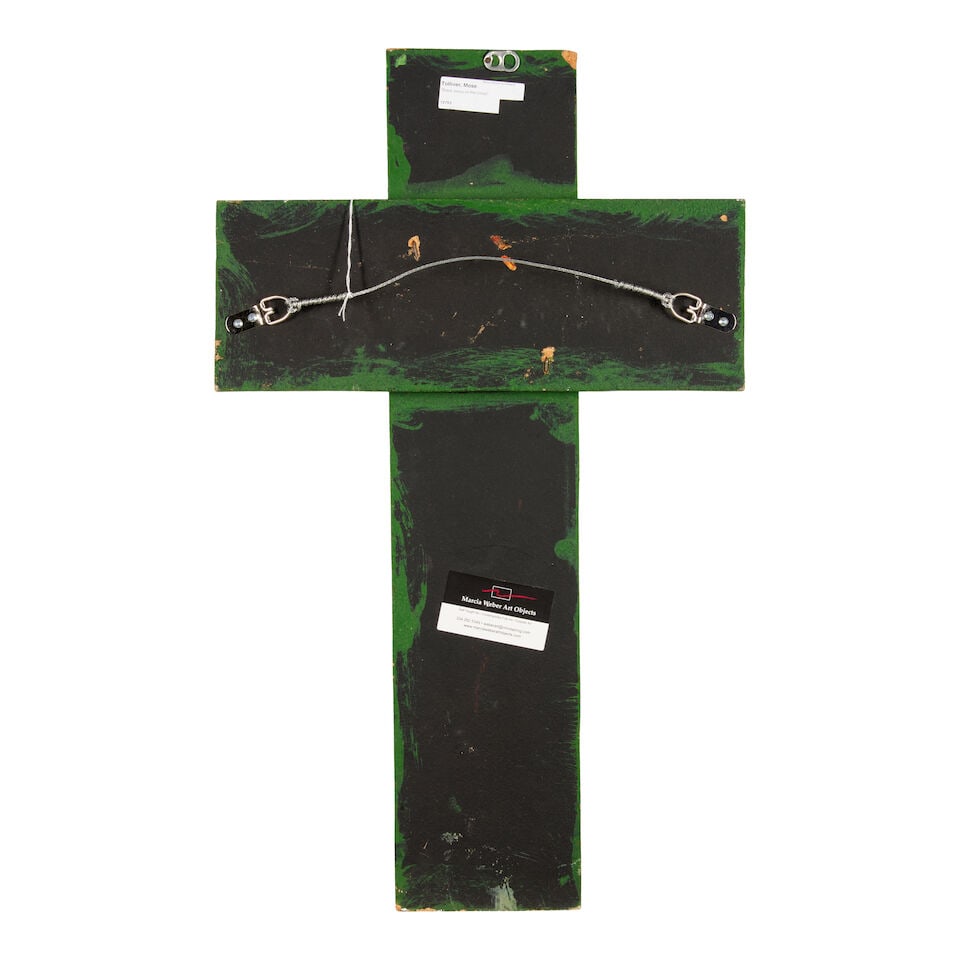 MOSE TOLLIVER (circa 1919-2006) Black Jesus on the Cross 27 1/4 x 16 3/4 x 1/2 in. (69.2 x 42.5 ... - 3