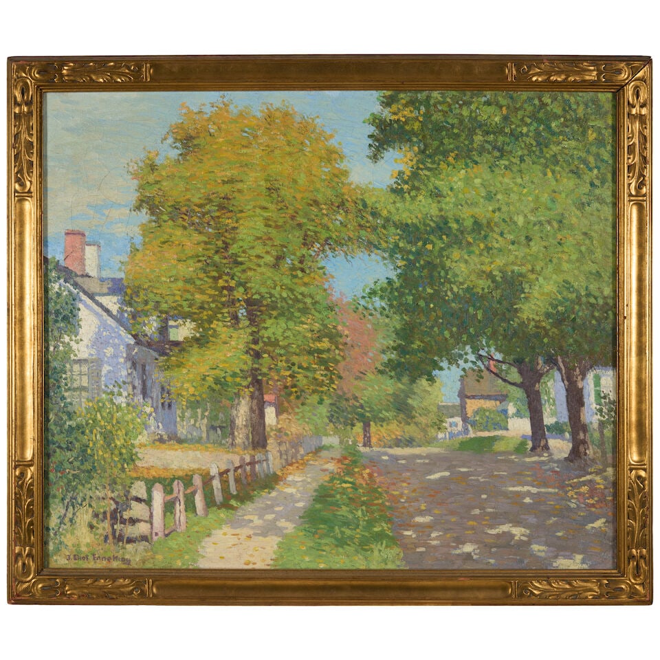Joseph Eliot Enneking (1881-1942) Up the Street 25 1/4 x 30 in. (64.1 x 76.2 cm.) - 3
