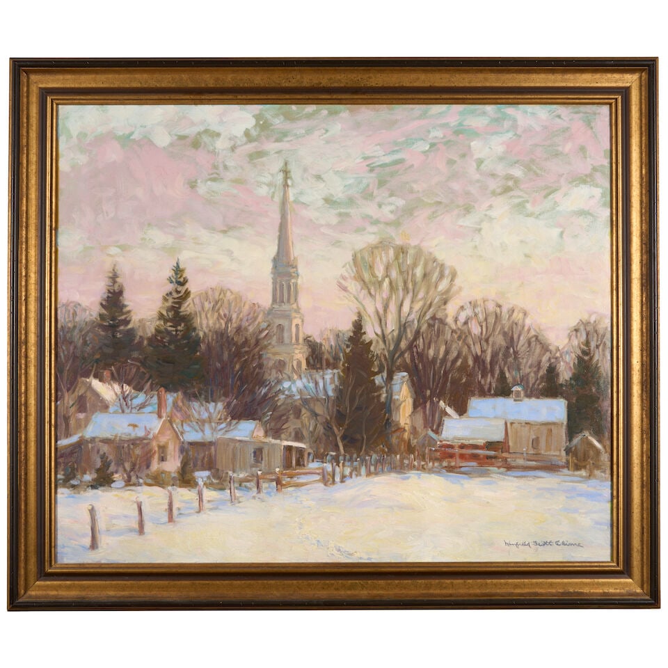 WINFIELD SCOTT CLIME (1881-1958) A Winter Sunset in the Village 25 x 30 in. (63.5 x 76.2 cm.) - 2