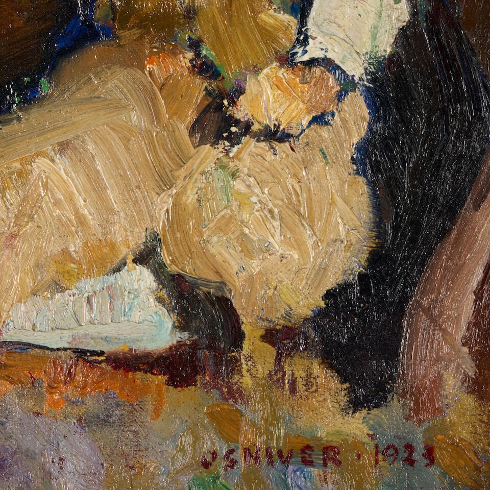 HARRY JAMES OSHIVER (1888-1974) Portrait of a Seated Young Man 13 3/8 x 9 1/2 in. (34 x 24.1 cm.... - 2