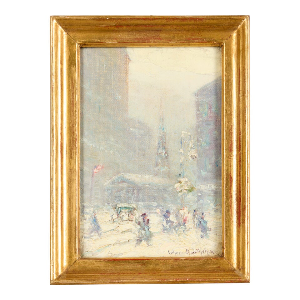 JOHANN BERTHELSEN (1883-1972) St. Paul's Chapel 6 x 4 in. (15.2 x 10.2 cm.) - 3