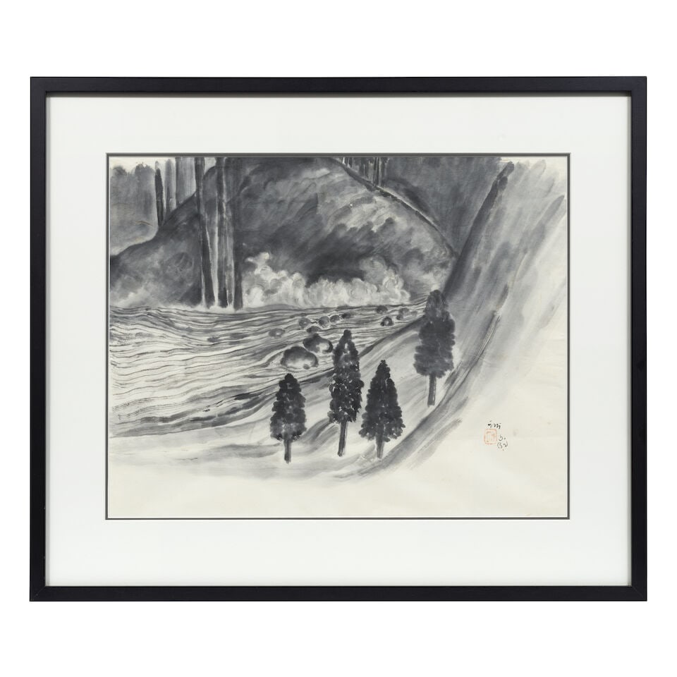 Nandalal Bose (1882-1966) Untitled (Four Trees and a stream) - 2