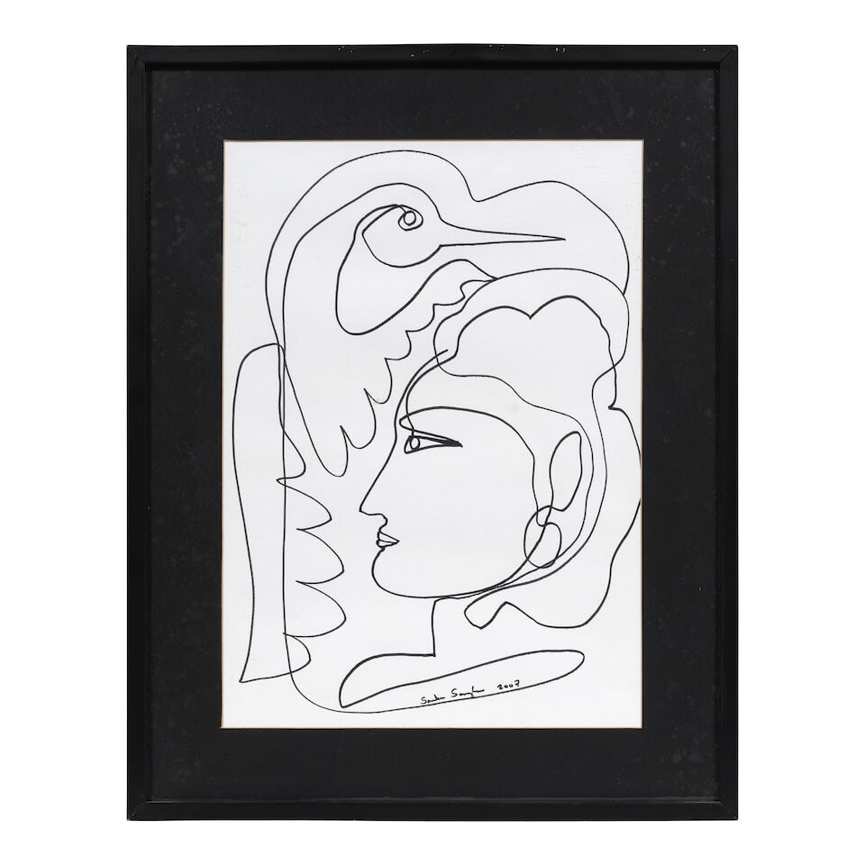 Senaka Senanayake (B.1951) Untitled (Woman and Bird) - 2