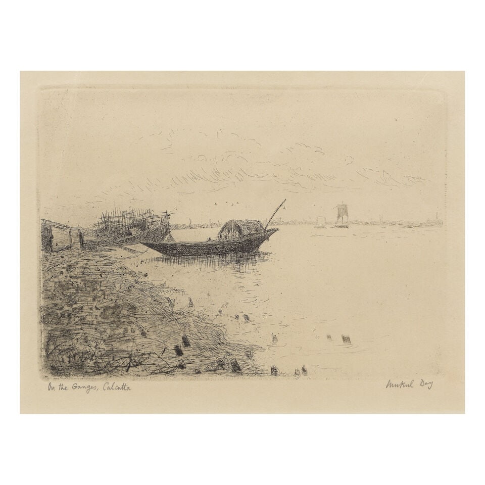 Mukul Dey (1895-1989) On the Ganges, Calcutta & 'The Day of the Festival' 14.6 x 19 cm (5 3/4 x ... - 2