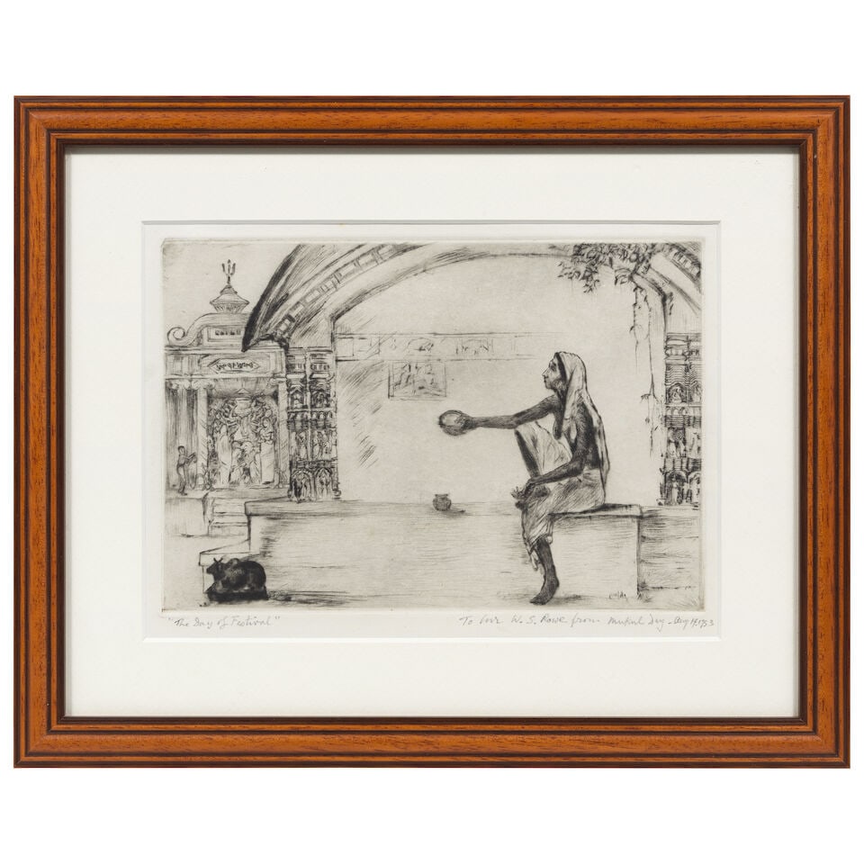Mukul Dey (1895-1989) On the Ganges, Calcutta & 'The Day of the Festival' 14.6 x 19 cm (5 3/4 x ... - 5