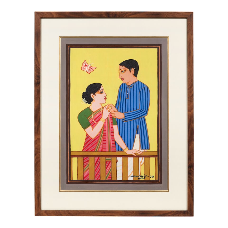 Lalu Prasad Shaw (B.1937) Babu with Biwi - 2