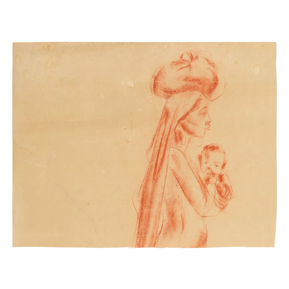 Anna Molka Ahmed (1917-1994) Untitled (Mother and Child) (1 of 1)