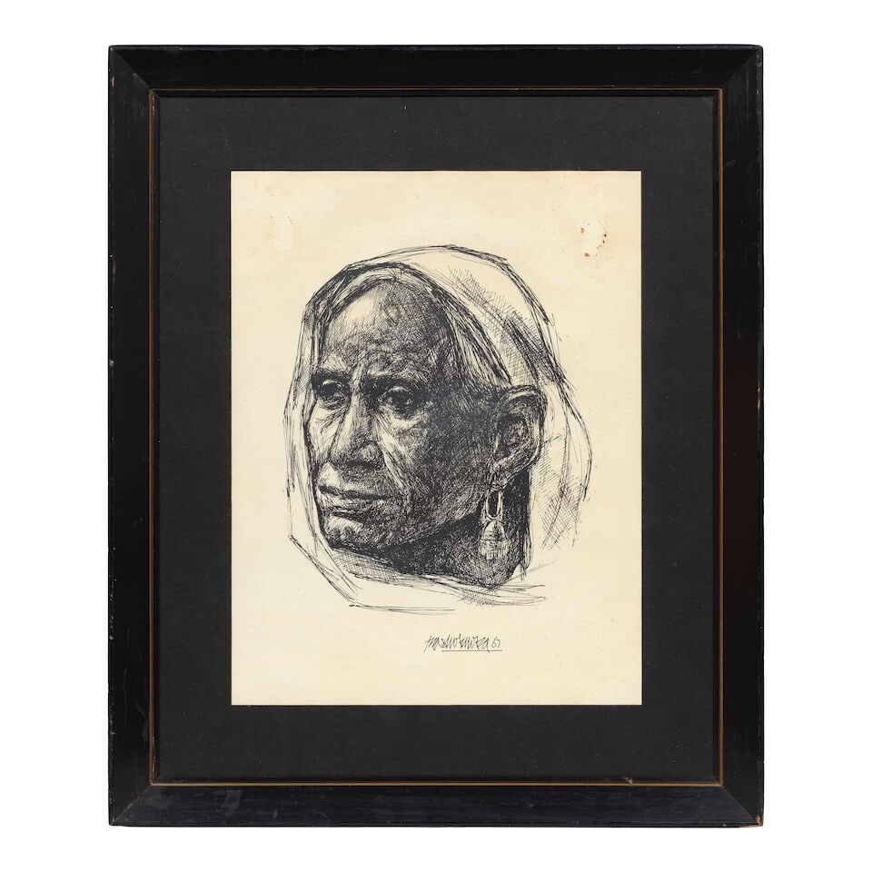 Bashir Mirza (1941-2000) Four Untitled Lithos (People of Pakistan Series) 38 x 29 cm (14 15/16 ... - 10