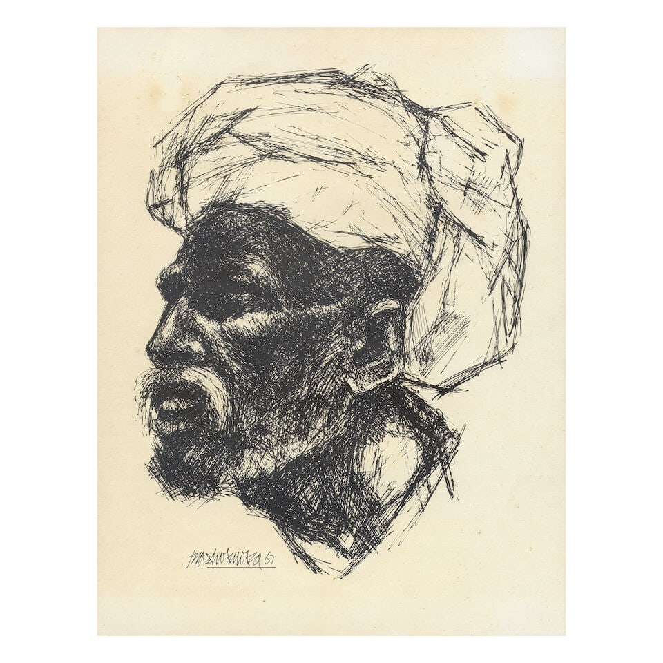 Bashir Mirza (1941-2000) Four Untitled Lithos (People of Pakistan Series) 38 x 29 cm (14 15/16 ... - 4
