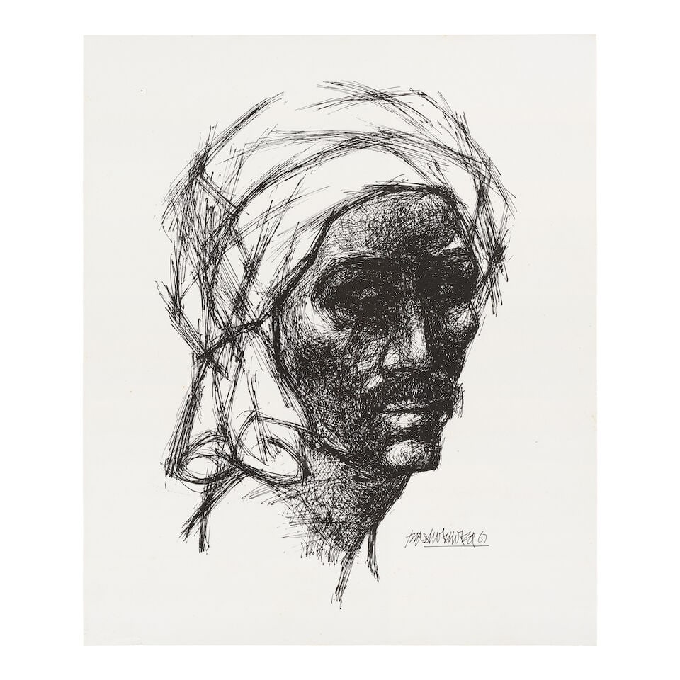 Bashir Mirza (1941-2000) Four Untitled Lithos (People of Pakistan Series) 38 x 29 cm (14 15/16 ... - 6