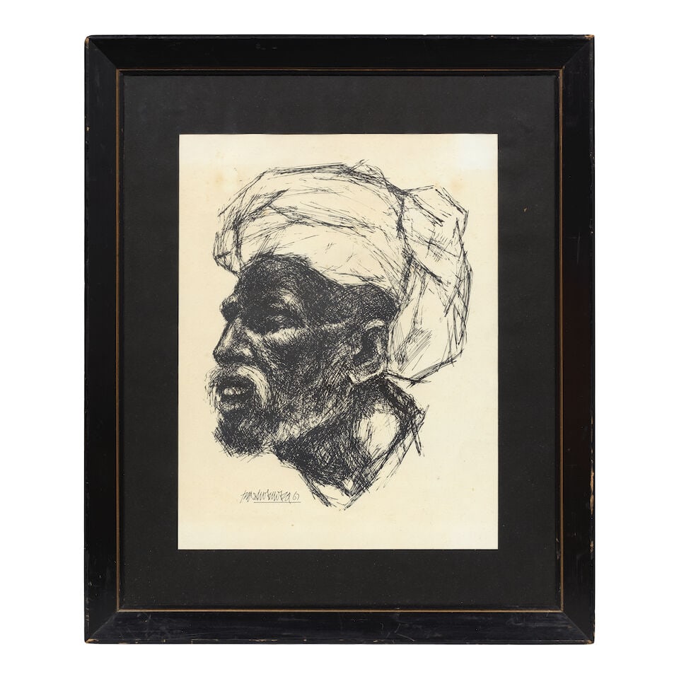 Bashir Mirza (1941-2000) Four Untitled Lithos (People of Pakistan Series) 38 x 29 cm (14 15/16 ... - 8