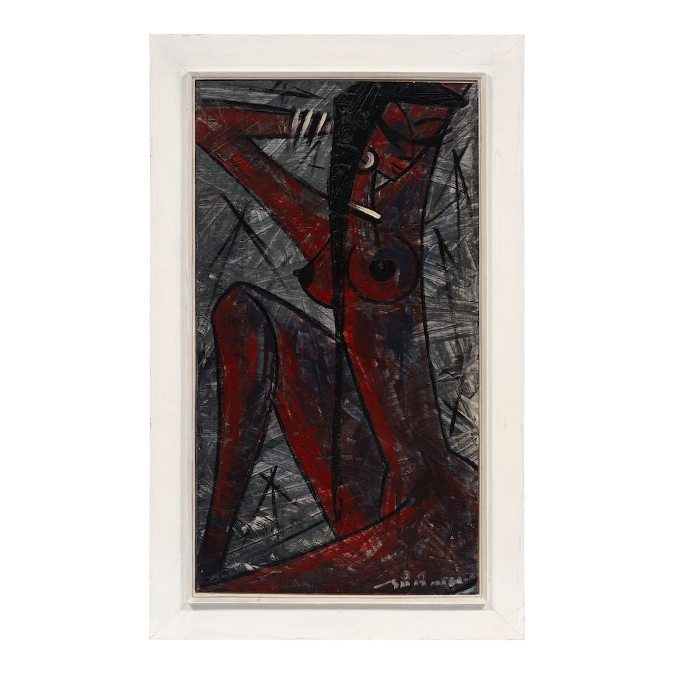Shrinivas (C.1955) Untitled (Red Woman) - 2