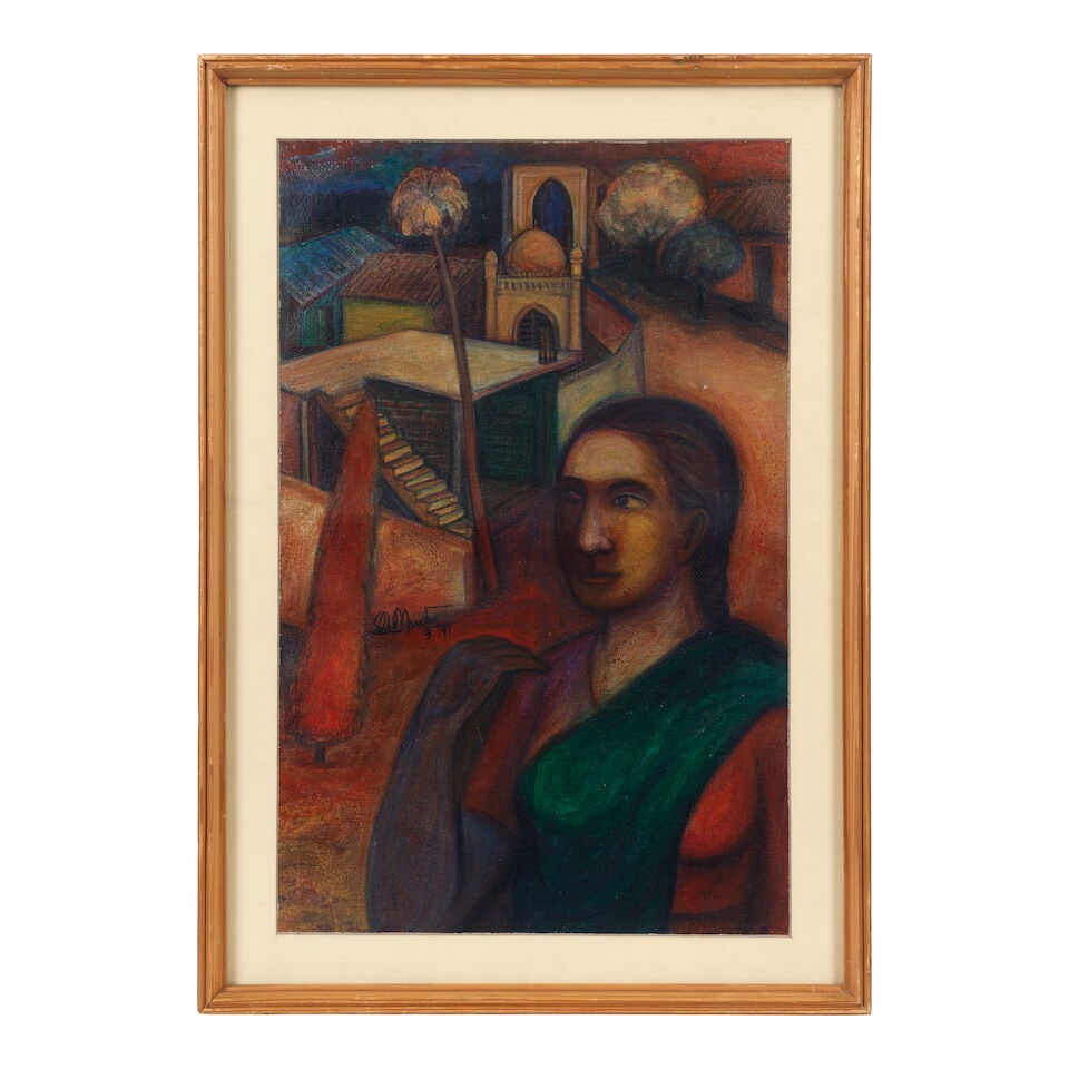S. Lakshmana Murthy (B.1966) Untitled (Woman in a townscape) - 2