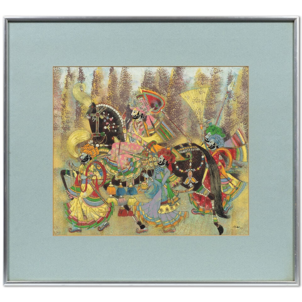 Vinayak Godkar (B.1953) Untitled (Prince on horseback) - 2