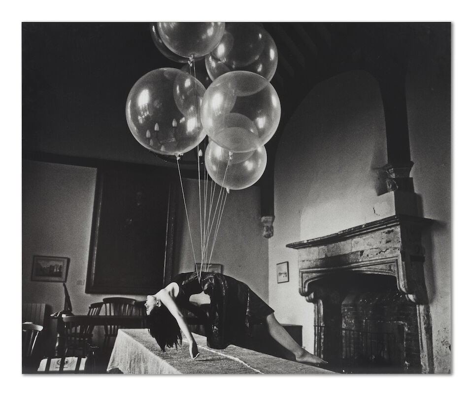 Vikram Kushwah (B.1983) Ofelea and the Flying Balloons: Vikram Kushwah (B.1983) Ofelea and the Flying Balloons printed on Harman Crystal Jet Lustre paper mounted on aluminium 88.1 x 107.2cm (34 11/16 x 42 3/16in). Footnotes: Provenance Property from a