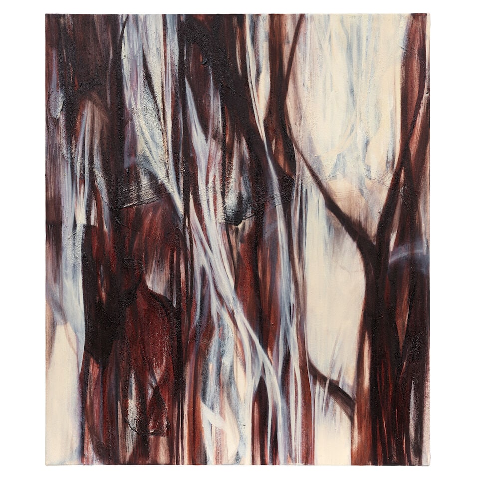 Shumaiya Khan (B.1990) Flesh of the Palm: Shumaiya Khan (B.1990) Flesh of the Palm oil and salt on canvas 70 x 59.6cm (27 9/16 x 23 7/16in). Footnotes: Provenance Property from the artist's collection, UK. Flesh of the Palm was originally