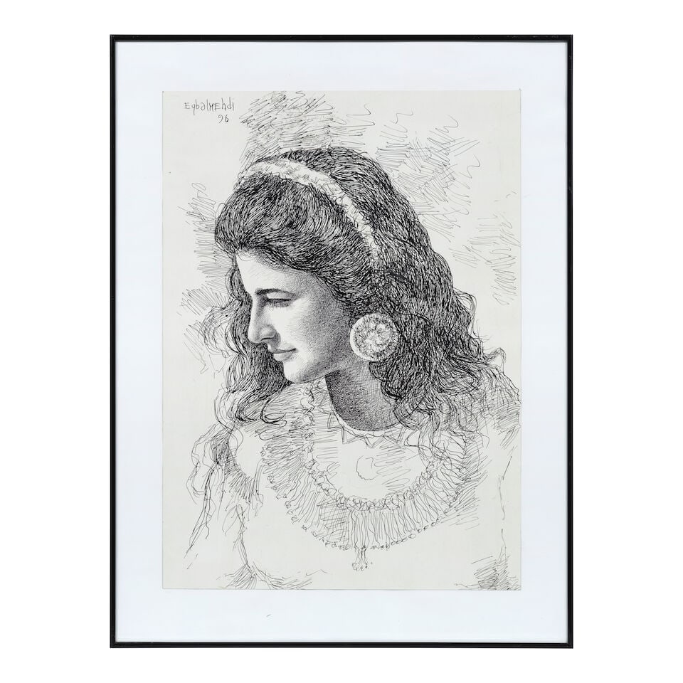 Eqbal Mehdi (1946-2008) Untitled (Girl) - 2