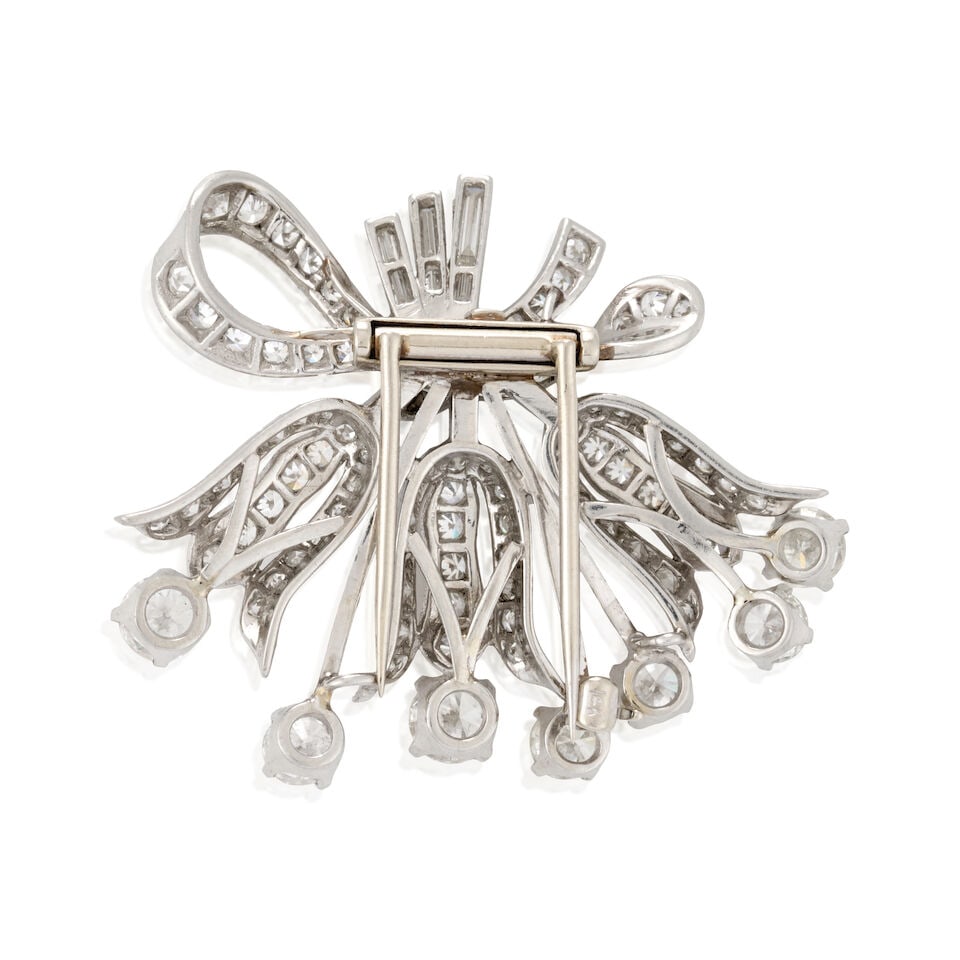 MARIANNE OSTIER: A PLATINUM AND DIAMOND BROOCH - 3