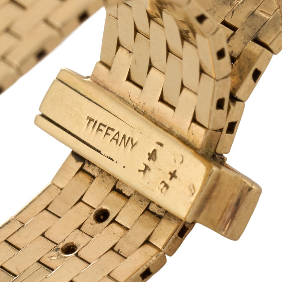 TIFFANY & CO.: A RETRO 14K GOLD, RUBY, AND DIAMOND BUCKLE RING - 3