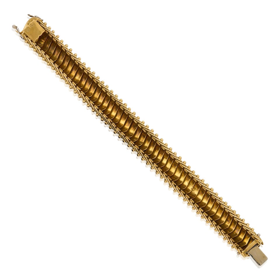 AN 18K GOLD AND ENAMEL BRACELET, ITALY - 4