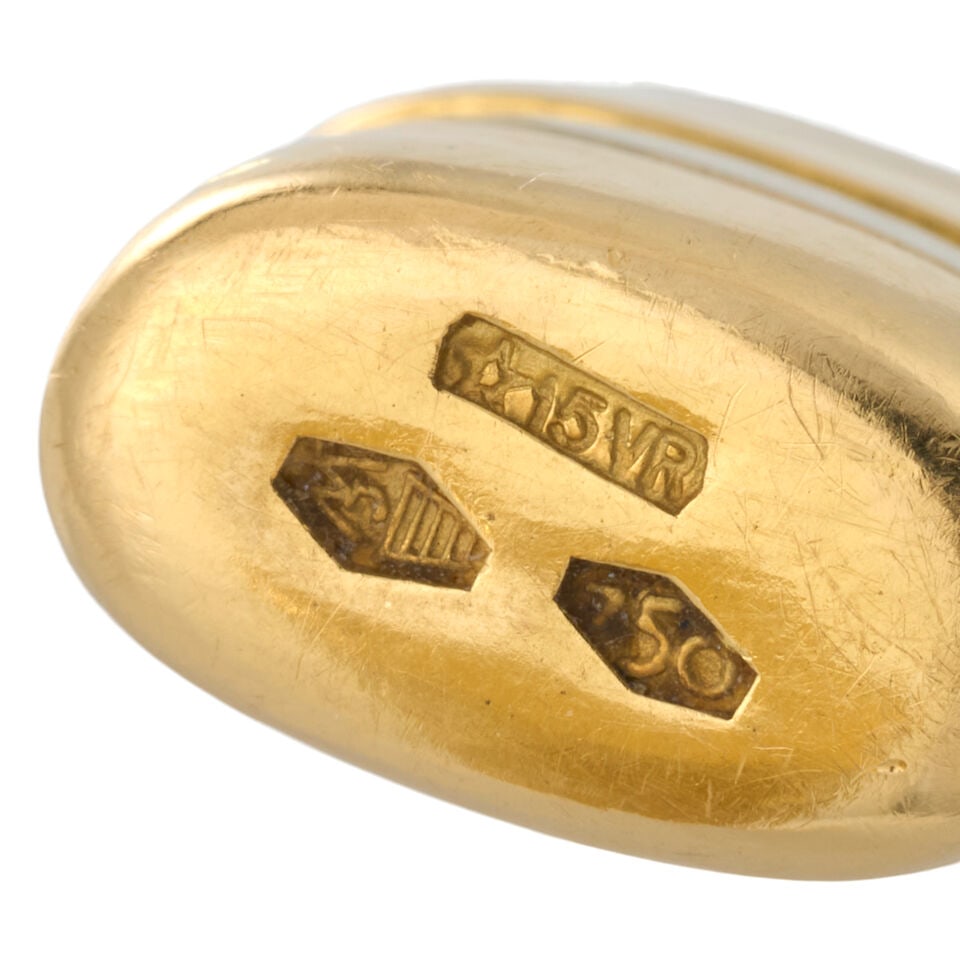 CARLO WEINGRILL: AN 18K BI-COLOR GOLD CUFF BRACELET, ITALY - 2