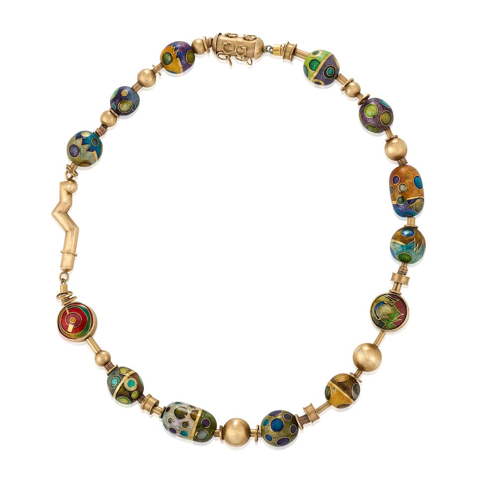 WILLIAM HARPER: AN ENAMEL 'MAGIC BEADS' NECKLACE, CIRCA 1984 (1 of 4)
