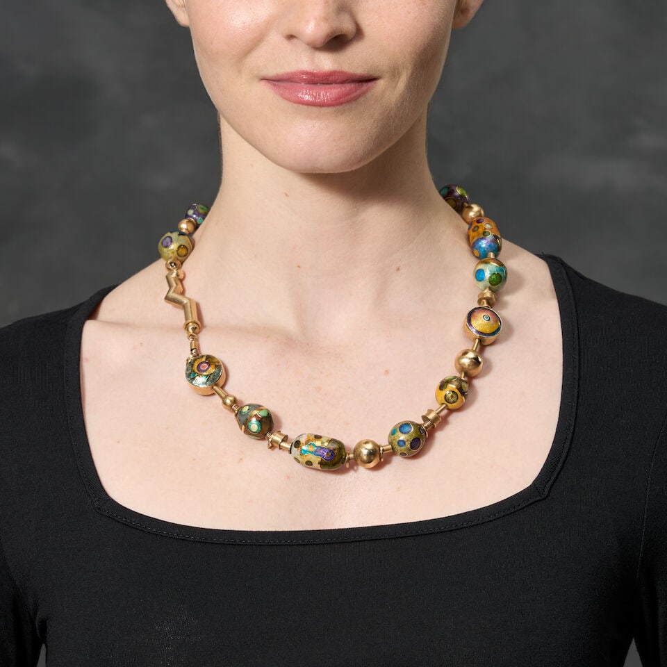 WILLIAM HARPER: AN ENAMEL 'MAGIC BEADS' NECKLACE, CIRCA 1984 - 2