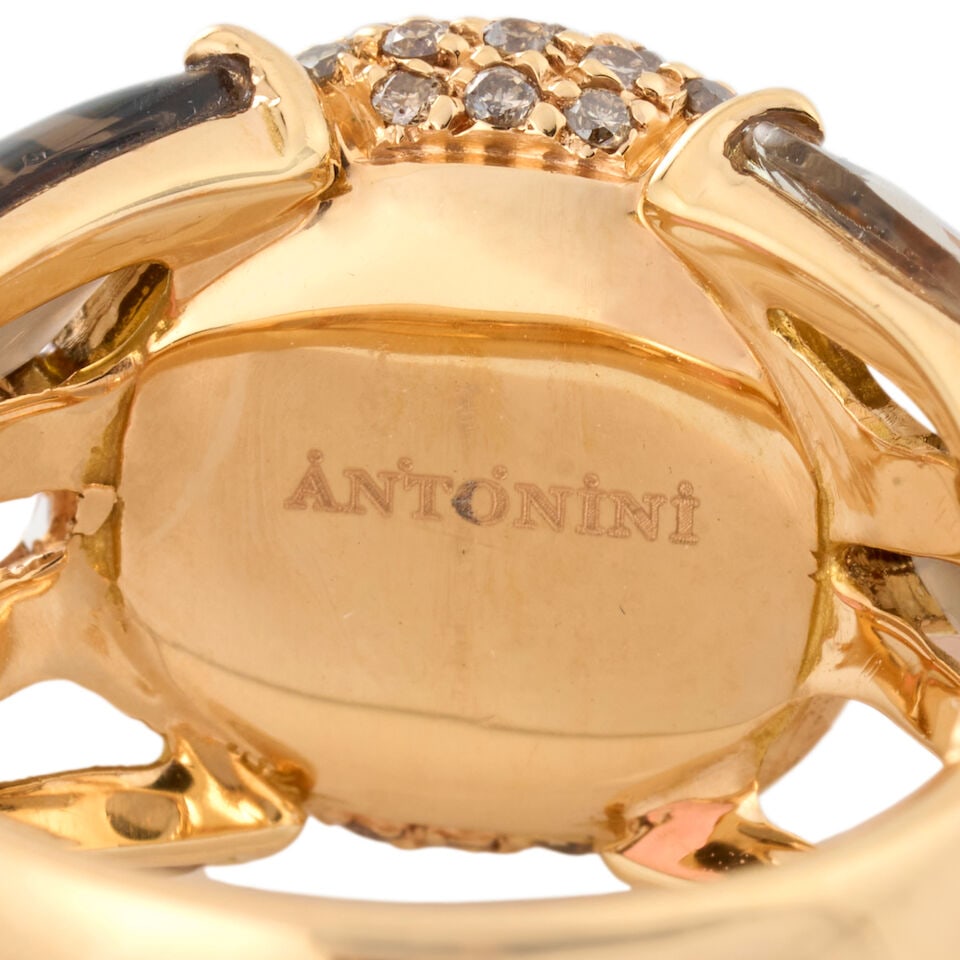 ANTONINI: AN 18K GOLD, GEM-SET, AND DIAMOND RING, ITALY - 3