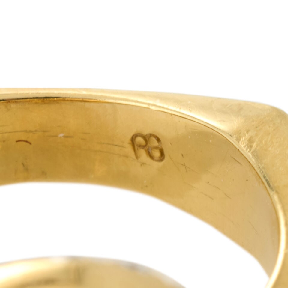 AN 18K GOLD, RUBY, AND DIAMOND RING - 3