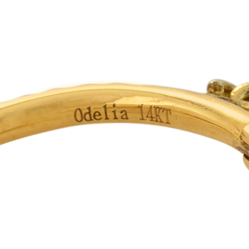 A PAIR OF 14K GOLD AND DIAMOND HOOP EARRINGS - 3