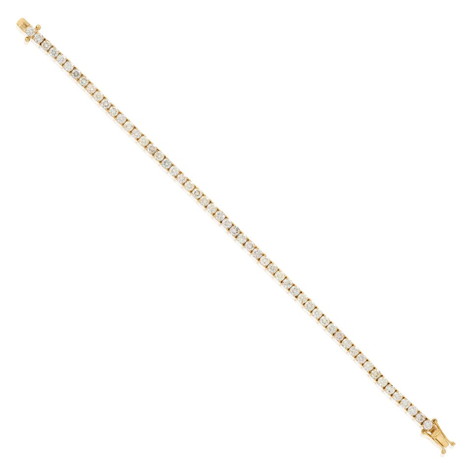 A 14K GOLD AND DIAMOND BRACELET (1 of 3)