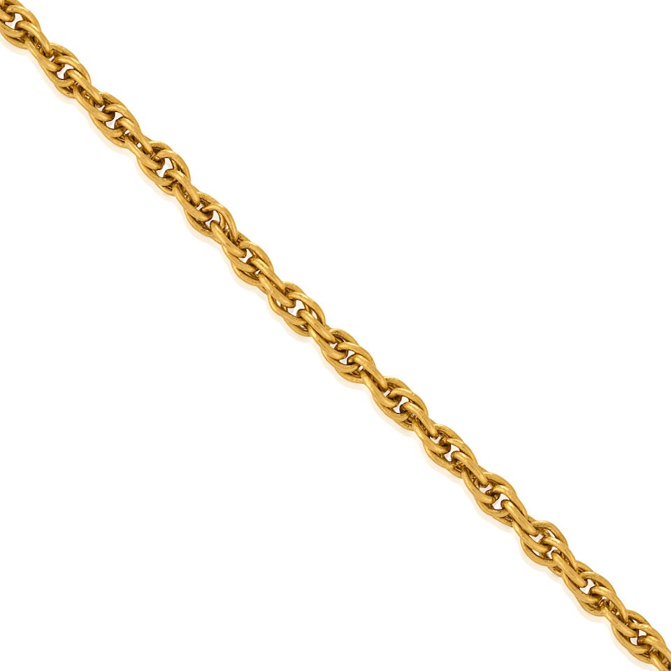 A HIGH KARAT GOLD CHAIN - 5