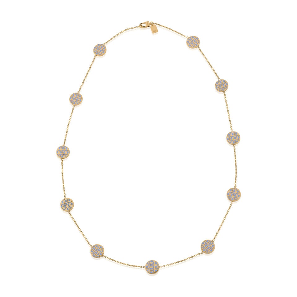 DAVIDOR PARIS: AN 18K GOLD AND LACQUERED CERAMIC 'L'ARC' NECKLACE - 3