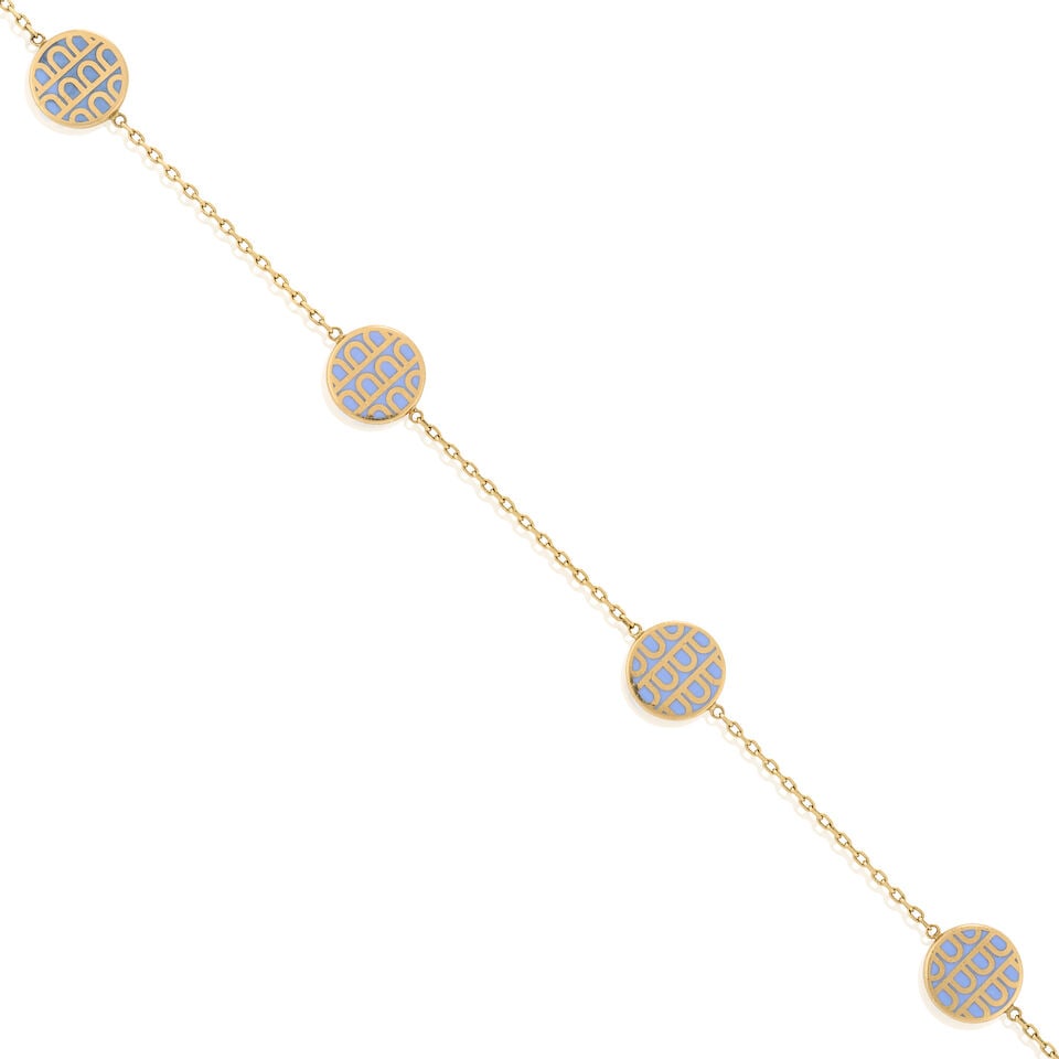 DAVIDOR PARIS: AN 18K GOLD AND LACQUERED CERAMIC 'L'ARC' NECKLACE - 5