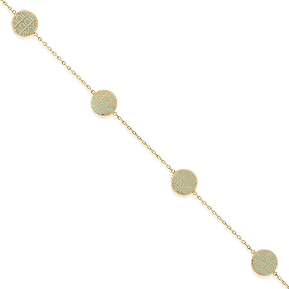 DAVIDOR PARIS: AN 18K GOLD AND LACQUERED CERAMIC 'L'ARC' NECKLACE - 6