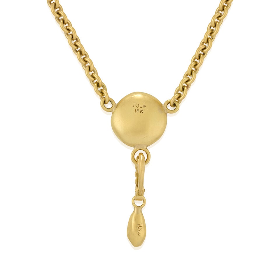 ROBIN ROTENIER: AN 18K GOLD AND AQUAMARINE NECKLACE - 3