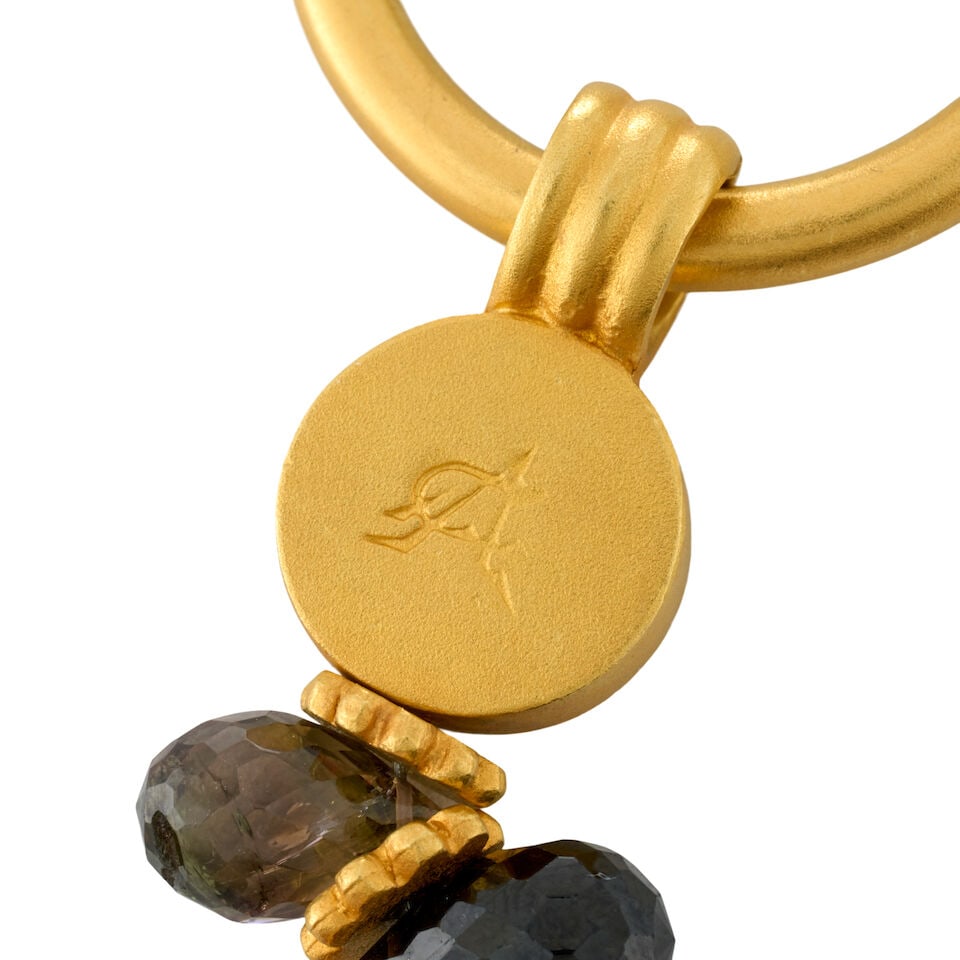AN 18K GOLD AND TOURMALINE BRACELET - 4