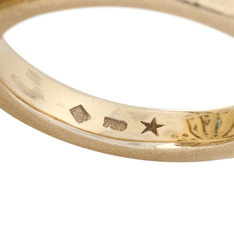 H. STERN: A LARGE 18K GOLD AND BLUE TOPAZ 'GRUPO CORPO' RING - 2