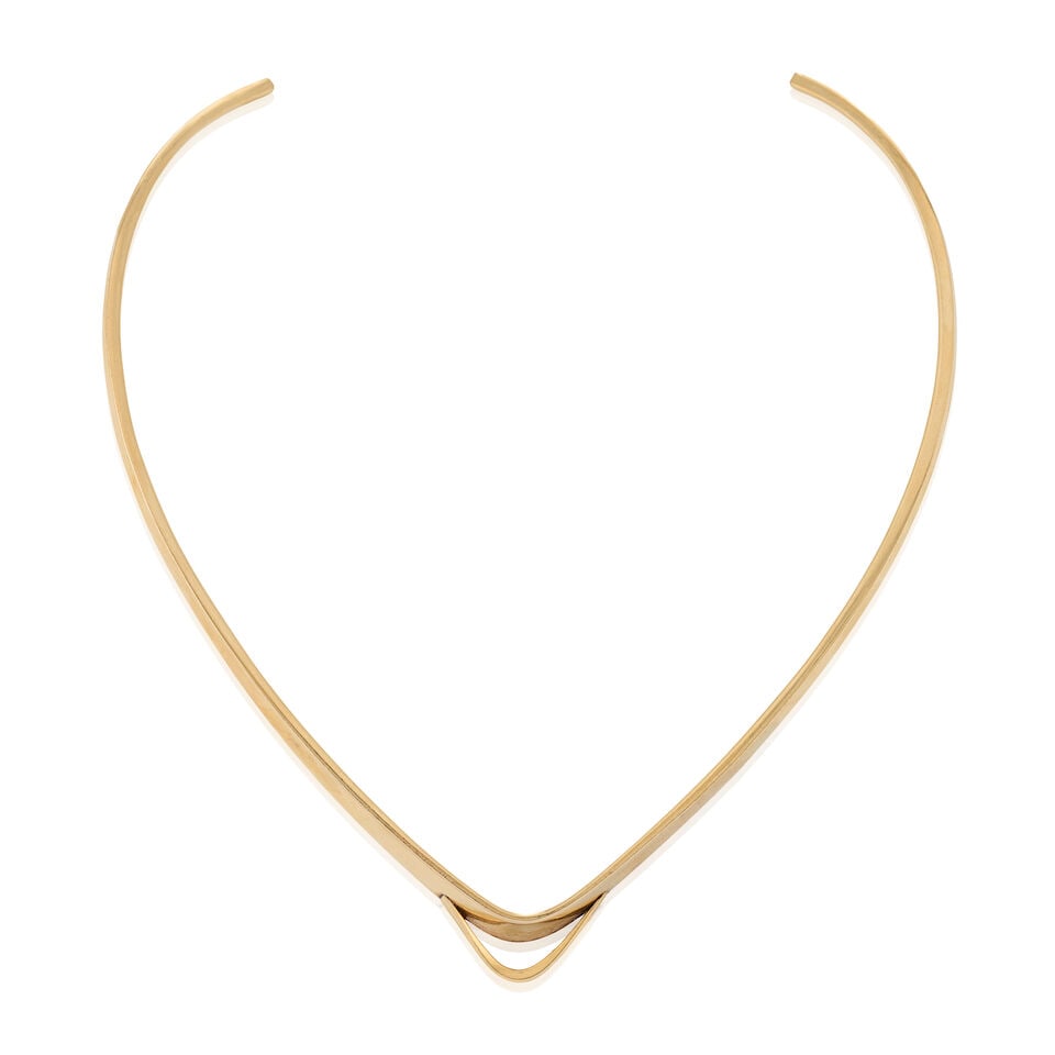 RONALD HAYES PEARSON: A 14K GOLD TORQUE NECKLACE (1 of 5)
