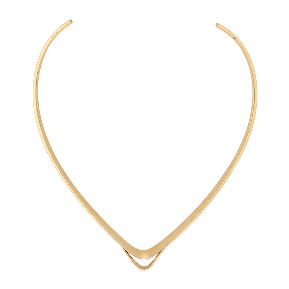 RONALD HAYES PEARSON: A 14K GOLD TORQUE NECKLACE - 4