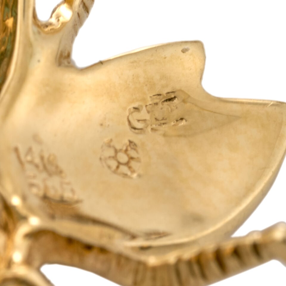 A GROUP OF FOUR GOLD, GEM-SET, AND DIAMOND BEE PENDANT/BROOCHES - 2