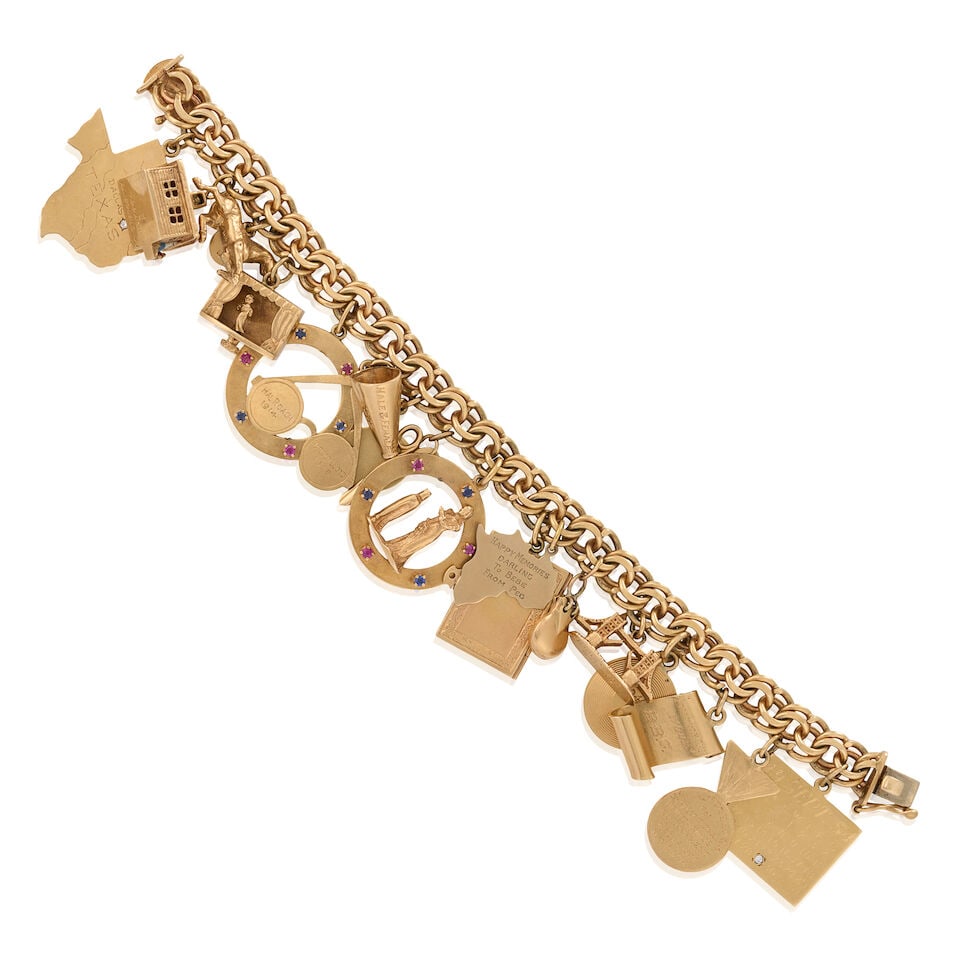 BEBE DANIELS' 'THIS IS YOUR LIFE' CHARM BRACELET, 1954 (1 of 2)