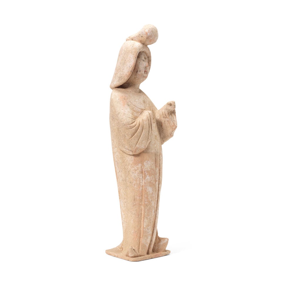 A POTTERY FIGURE OF A COURT LADY Tang Dynasty - 4